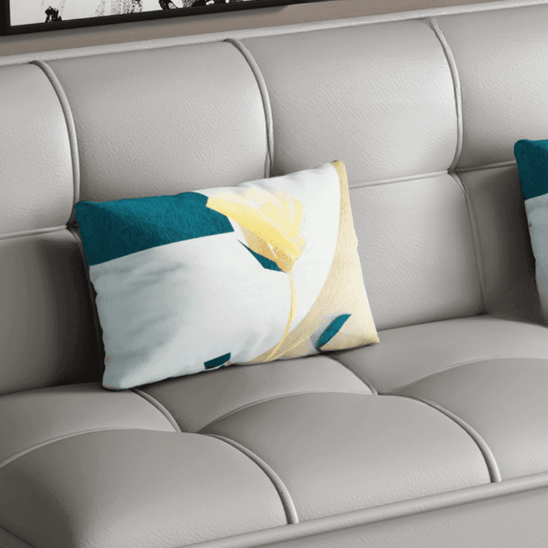 Tear Resistant Standard Sofa in Gray/Light Blue/Amber Color with Arm thumbnail 12