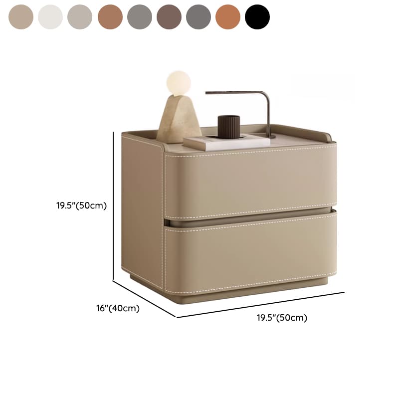 Scandinavian Bedside Cabinet Nightstand with Sintered Stone Countertop thumbnail 15
