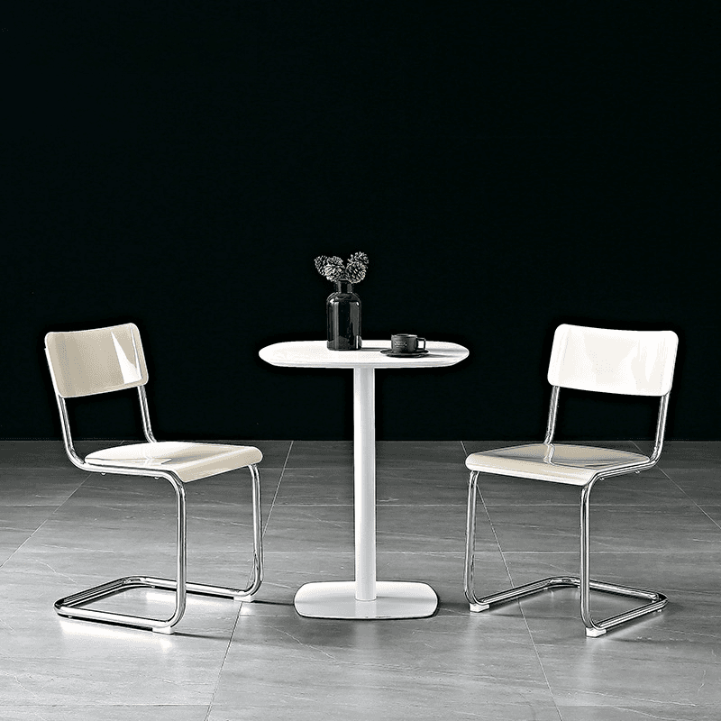 Modern Simple Style Ventilated Back Armless Chair with Metallic Alloy Legs thumbnail 12