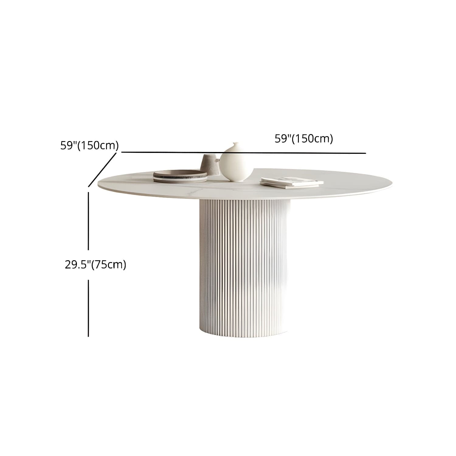 Modern 1/4/5/7 Pieces Dining Set Round Stone Dining Table for Dining Room thumbnail 13