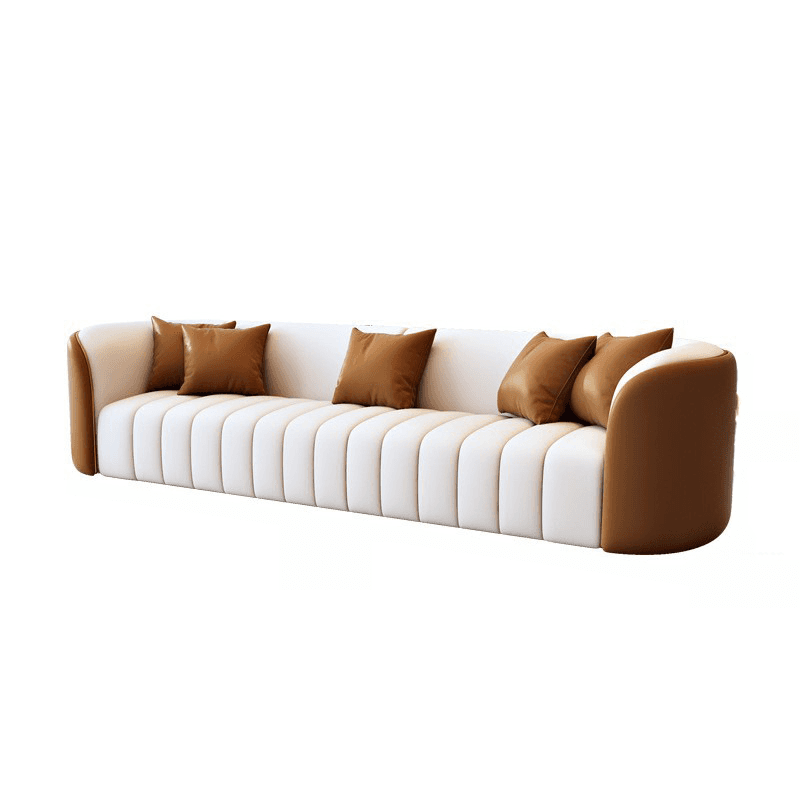Trendy Grey/Ivory Solid Color 3-seater/for 2/1 Person Floor Sofa/Loveseat/Single Sofa with Tuxedo Arm for Sitting Room thumbnail 9