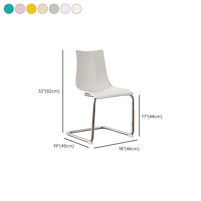 Art Deco Home Side Chair with Solid Back Panel, Metallic Metal Legs thumbnail 12