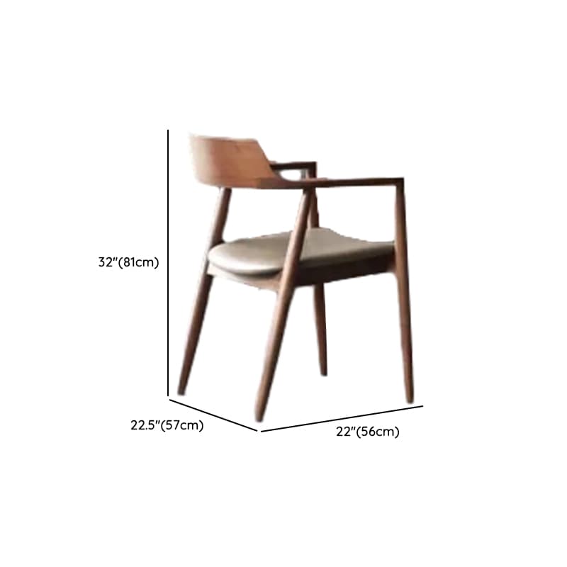 Minimalist Coffee Wood/Neutral Wood Tone Sleighing Dining Table Set with Round Solid Wood Table and Upholstered Chairs thumbnail 15