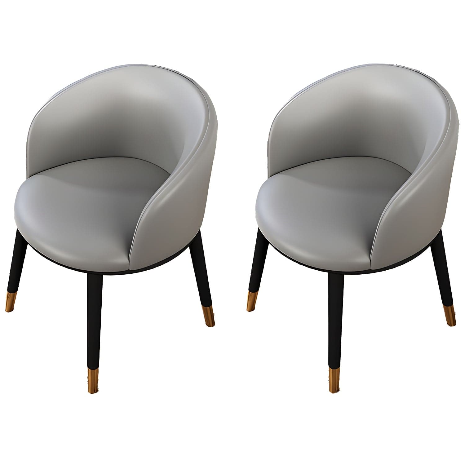 Contemporary Leather Home Arm Chair Solid Back Matte Finish Dining Chair thumbnail 16