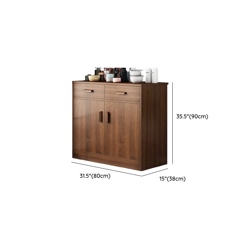 Trendy Narrow Kitchen Cabinet Base with Multiple Drawers and Doors, 2/3 Interior Shelves, Compartment Storage, and Lumber Countertop thumbnail 21