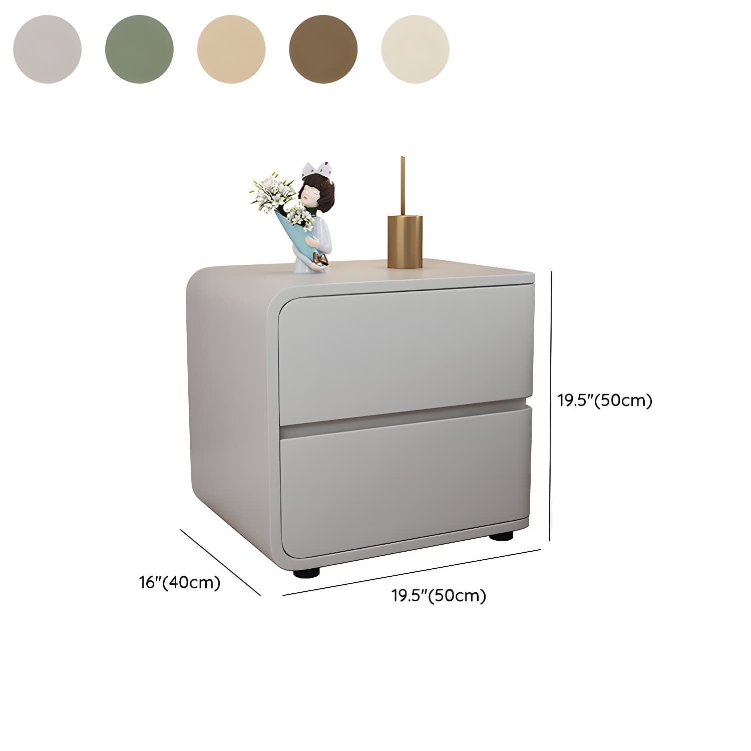 Contemporary Drawer Storage Bedside Cabinet Pine Accent Table Nightstand for Bedroom thumbnail 13