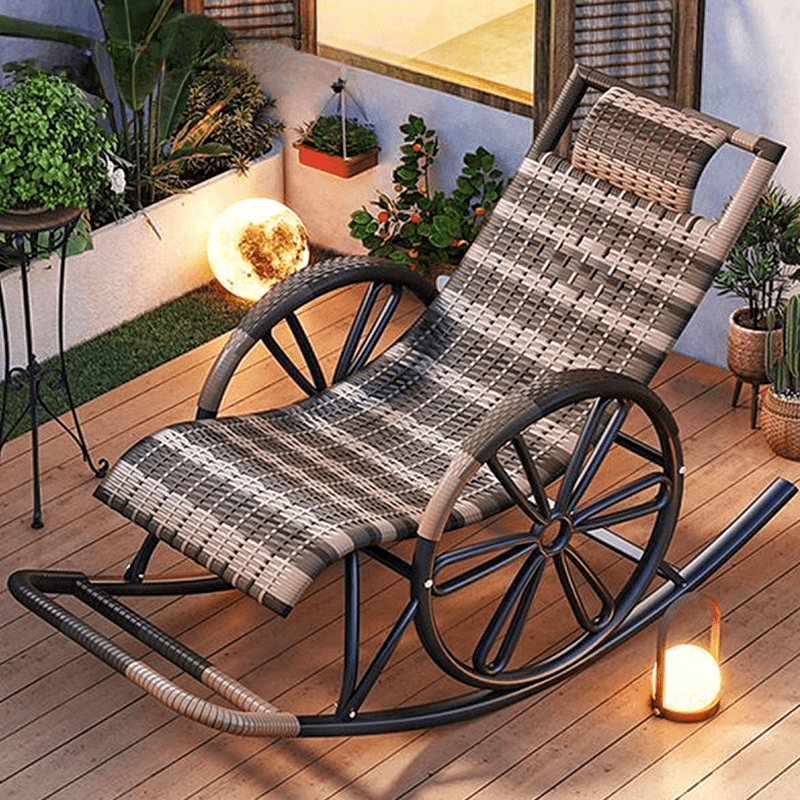 Simple Synthetic Rocking Chair with Scratch-tolerant Track Arm thumbnail 5