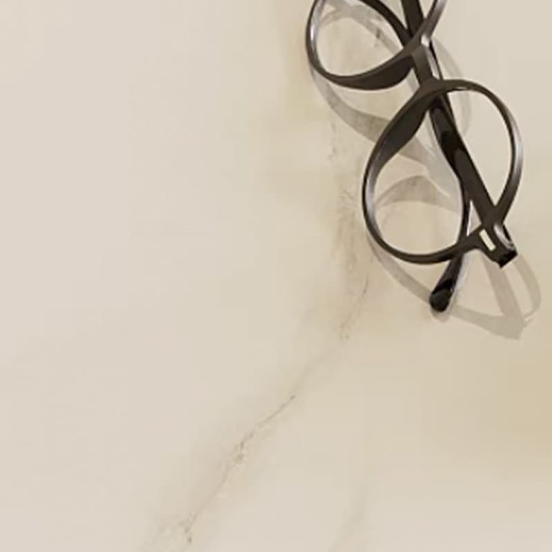 Oval White Stone Modern Coffee Table with Metal Abstract Base thumbnail 9