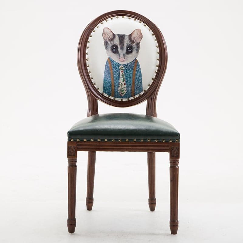 French Sturdy King Louis Back Upholstered Arm Chair/Side Chair with Nailhead Accent, Foot Pads and Weathered Wood Base thumbnail 1