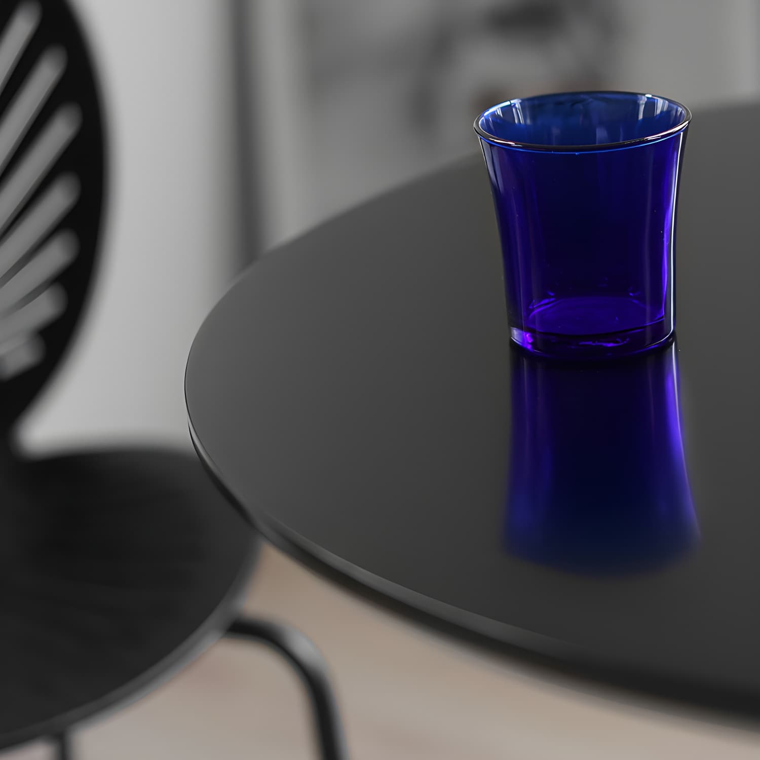 Round Tulip Base Casual Dining Table Four-Color Fixed Table with Solid Wood thumbnail 12