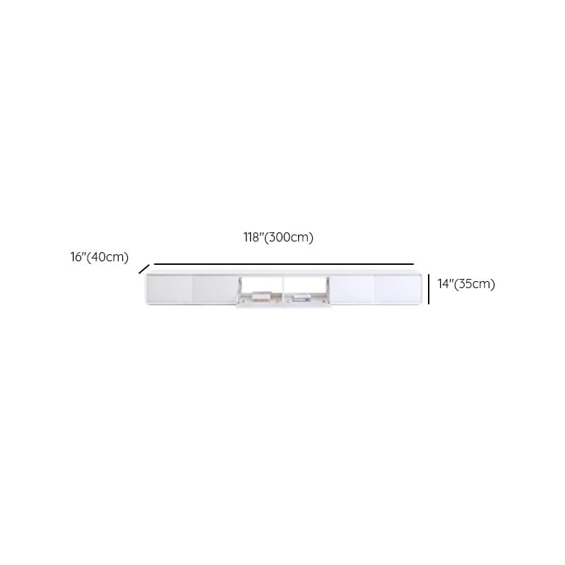 Simple White Lumber TV Stand with Cable Management & 3 Drawers/4 Drawers/6-Drawer thumbnail 13