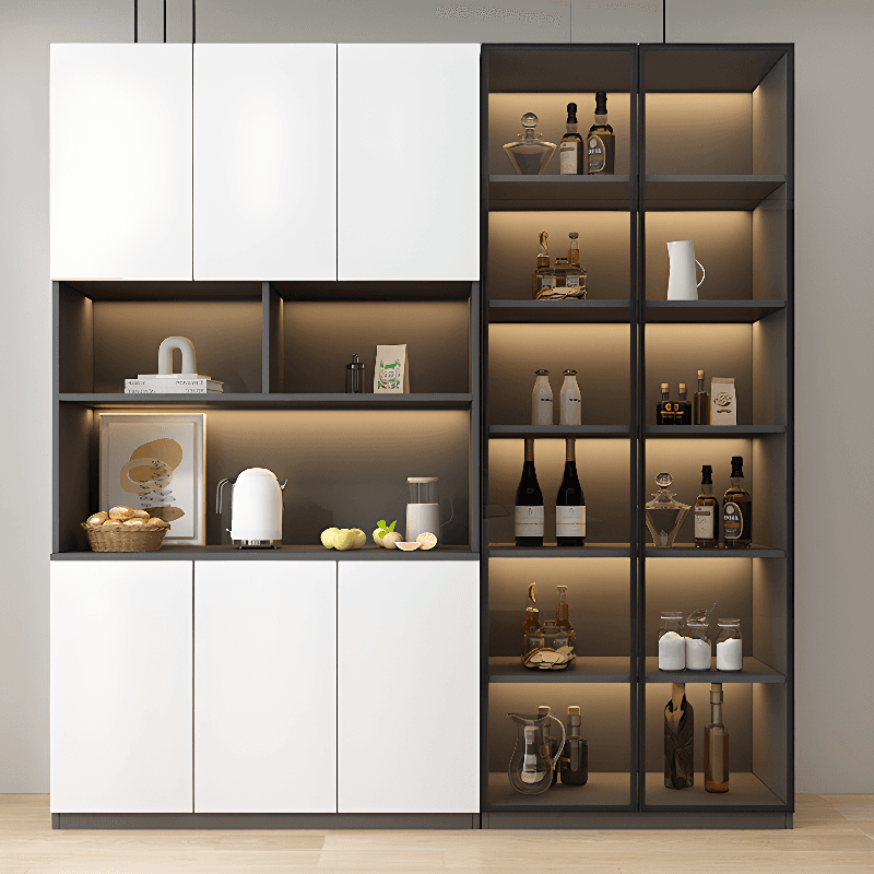 Two Toned Unclosed & Self-supporting Wide Sideboard with 2 Shelves & Benchtop thumbnail 12