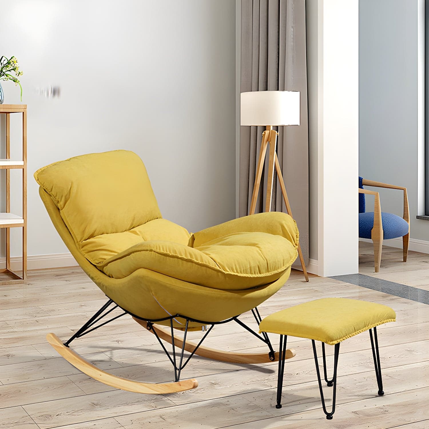 Modern Style Rocking Chair Indoor Sofa Rocking Chair for Living Room thumbnail 3