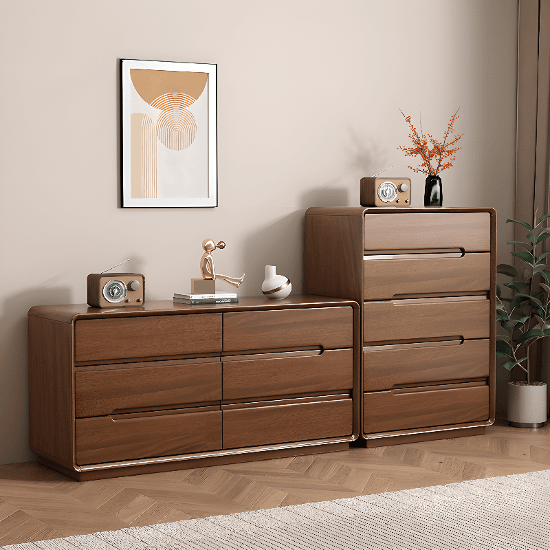 Trendy Raw Wood Horizontal/Vertical Bachelor Chest with 5 Drawers/4 Drawers/6 Drawers thumbnail 4