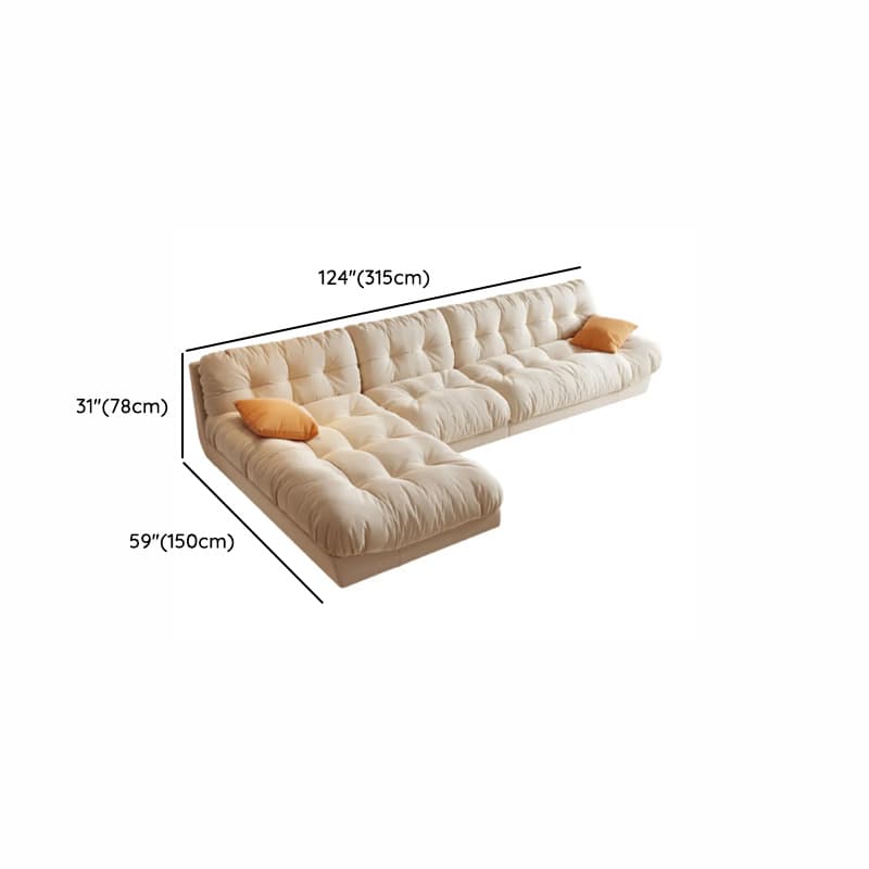 L-Shape/Straight Sofa/Corner Sectional, Left/Horizontal Orientation with Button-tufted Detail thumbnail 17