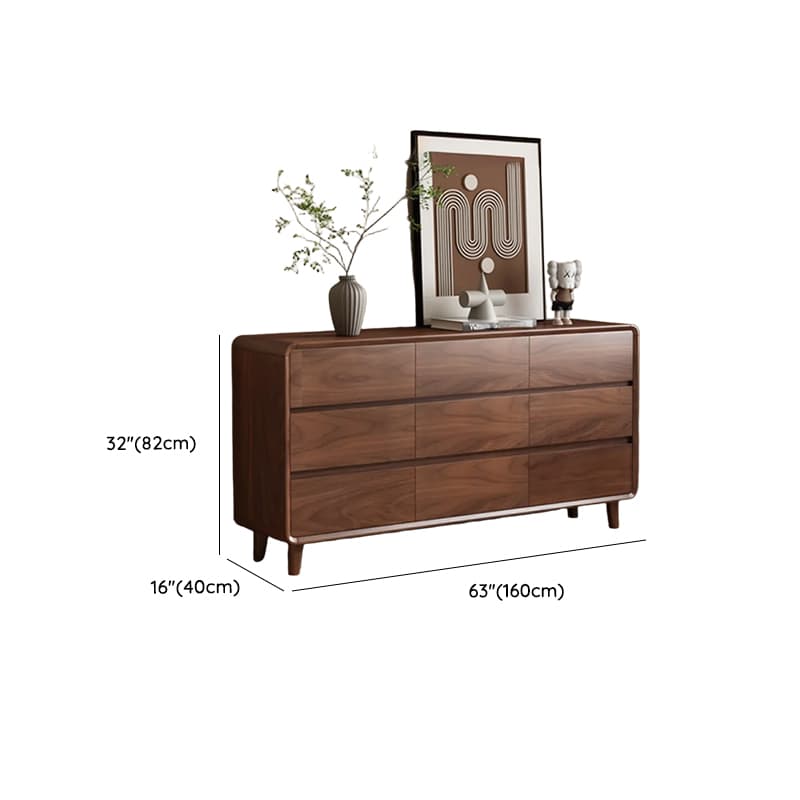 Cocoa Casual Rubberwood Double Dresser/Lingerie Chest with 6/9/5 Drawers Horizontal/Vertical thumbnail 28