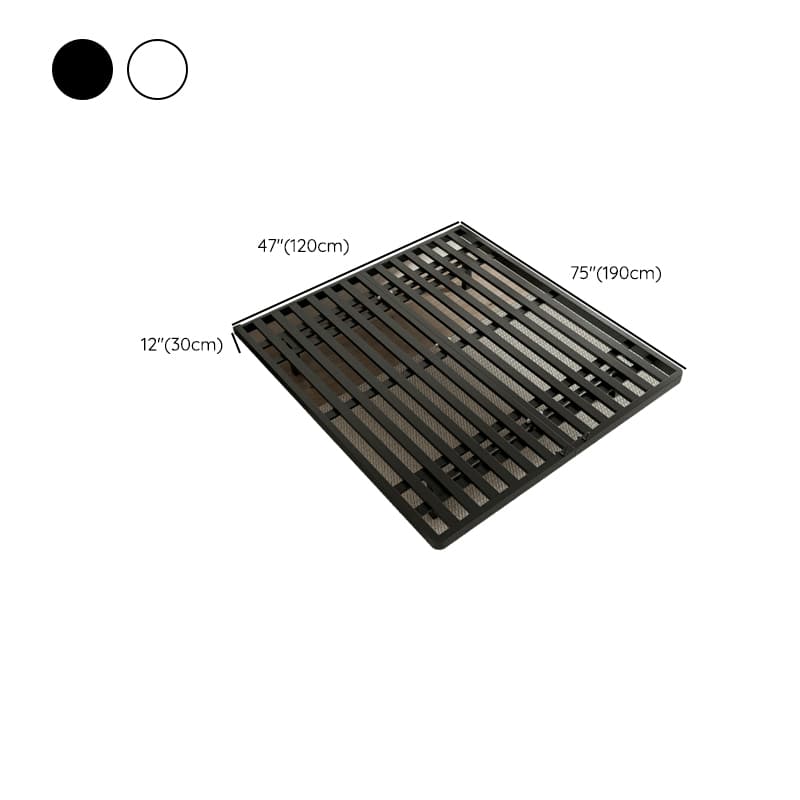 Modern Iron Open-Frame Bed with Solid Color, Metal Slats, and Legs Included thumbnail 17