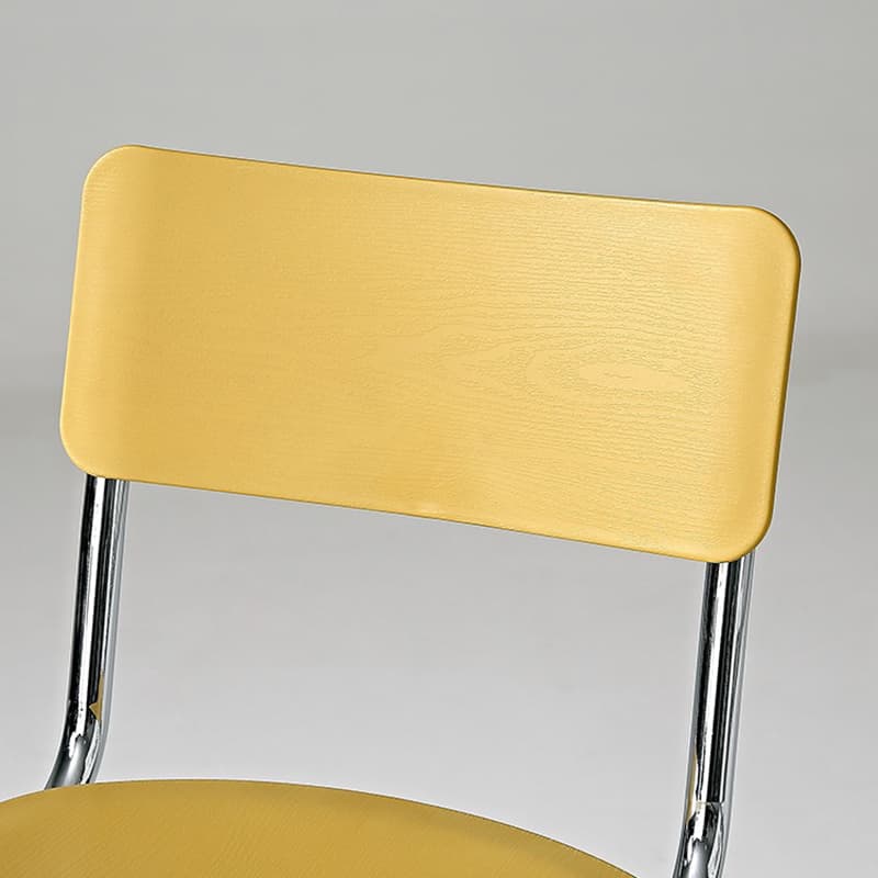 Cantilever Stable Armless Chair with Foot Pads, Open Back and Metal Base in a Modern Style thumbnail 12