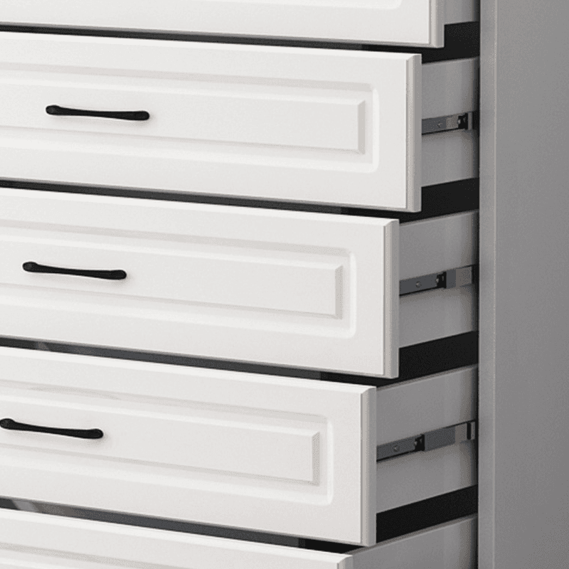 Simple Vertical/Horizontal Chalk Bachelor Chest in Wood with 3 Drawers/5 Drawers/6 Drawers thumbnail 6