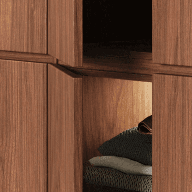 Acorn Minimalist Laminate Independent Wardrobe Closet with Soft Close Drawer, Soft Close Door, and Interior Shelves thumbnail 4