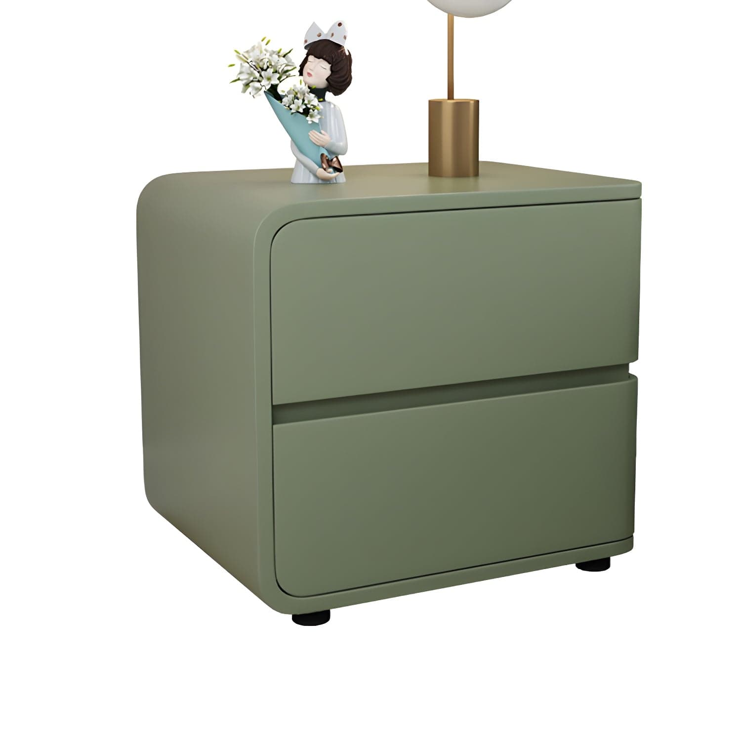 Contemporary Drawer Storage Bedside Cabinet Pine Accent Table Nightstand for Bedroom thumbnail 3