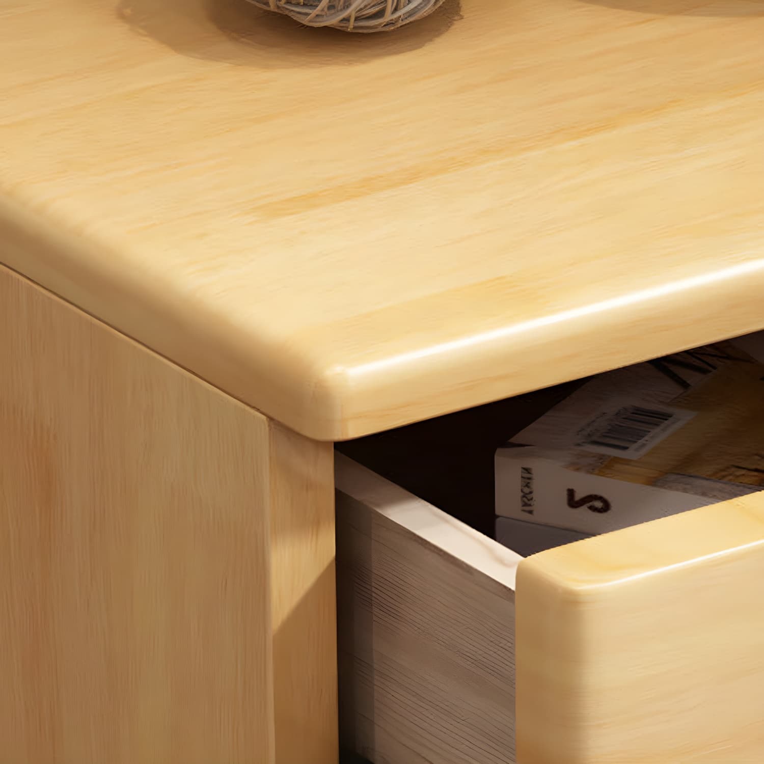3 Drawers Contemporary Accent Table Nightstand Antique Finish Nightstand thumbnail 10