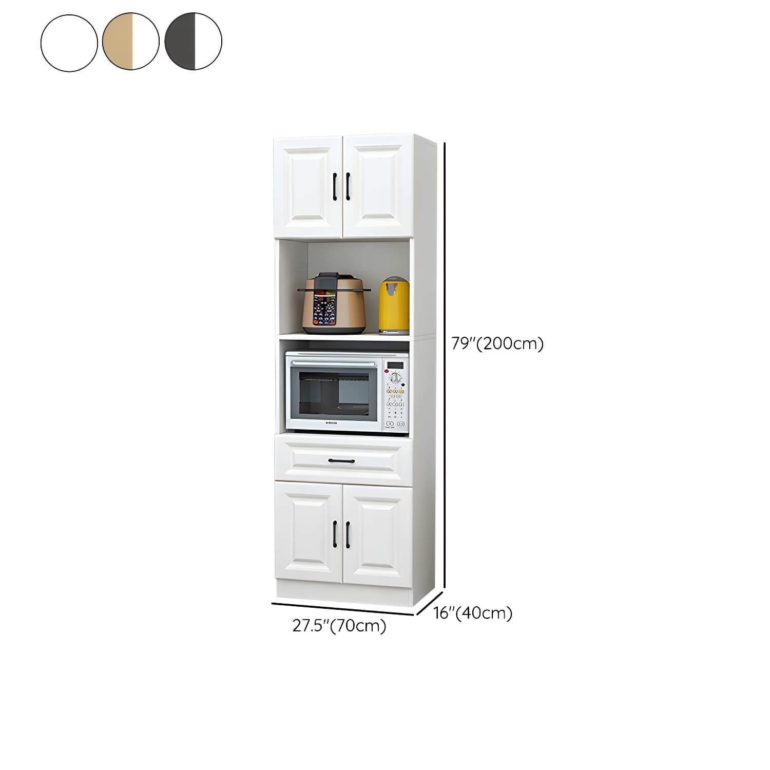Wood Glam Server with Cabinets and Drawers - Narrow Size - Stylish and Functional thumbnail 20