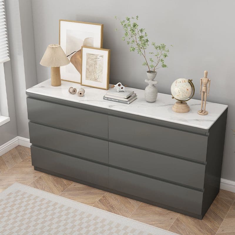Vertical/Horizontal Gray Double Dresser/Bachelor Chest/Semainier with 5 Drawers/3 Drawers/8 Drawers in a Modern Style thumbnail 9