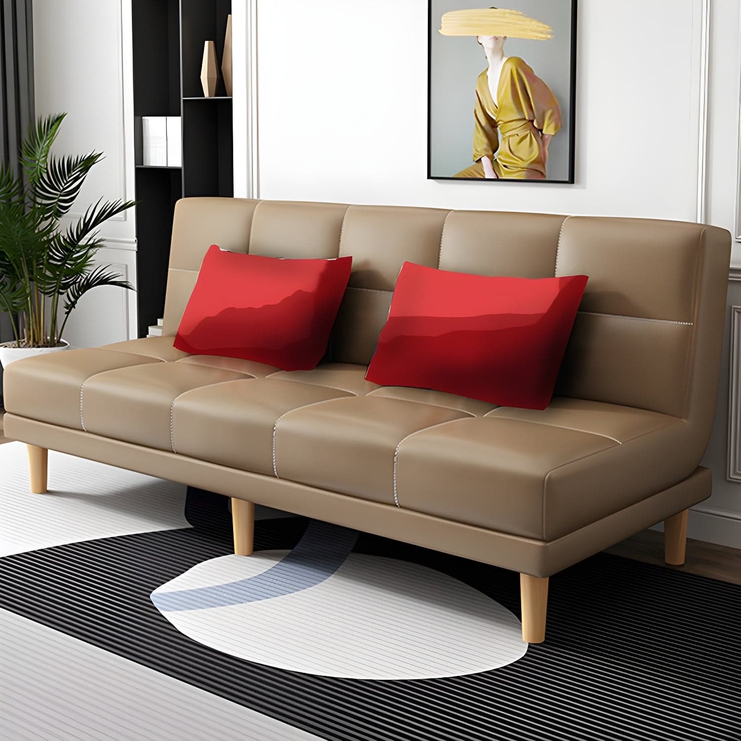 Contemporary Armless Standard Sofa Bed Dual Purpose Sofa for Living Room thumbnail 10