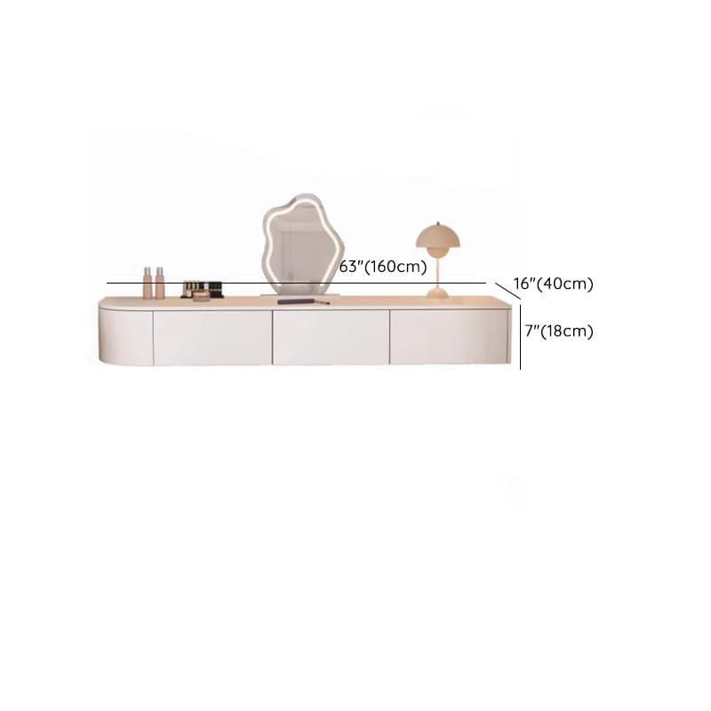 Push-Pull Floating Makeup Vanity with Storage and a Composite Wood Tabletop for Sleeping Quarters in a Trendy Style thumbnail 9