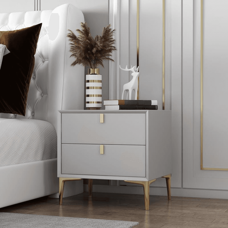 Modern Lumber Nightstand With Drawer Storage & Leg, 3 Drawers/2 Drawers thumbnail 5