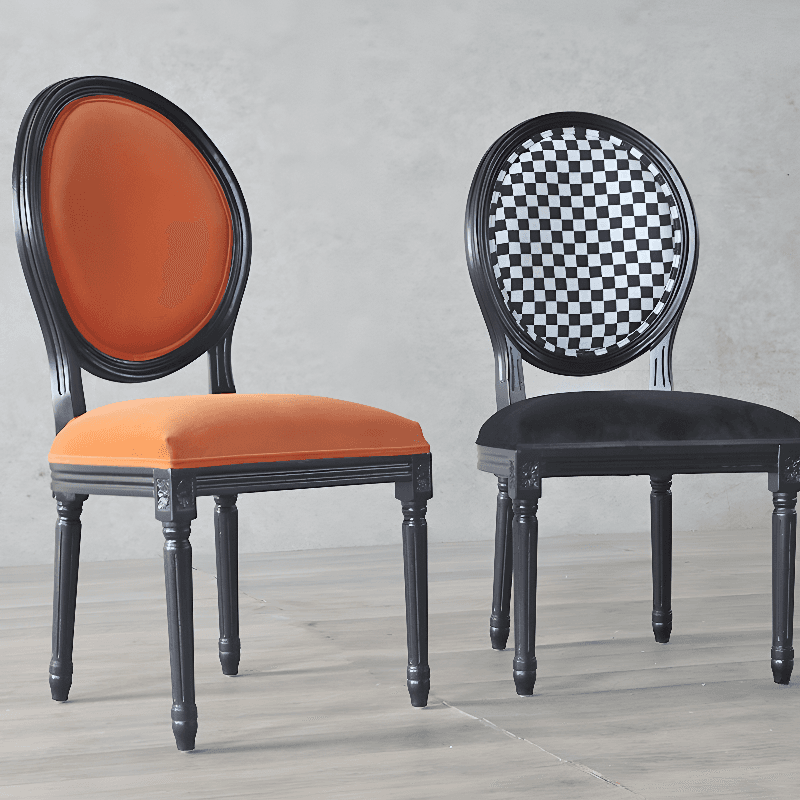 Victorian Style Side Chair with King Louis Back and Bordered Frame, Balanced Stability thumbnail 13