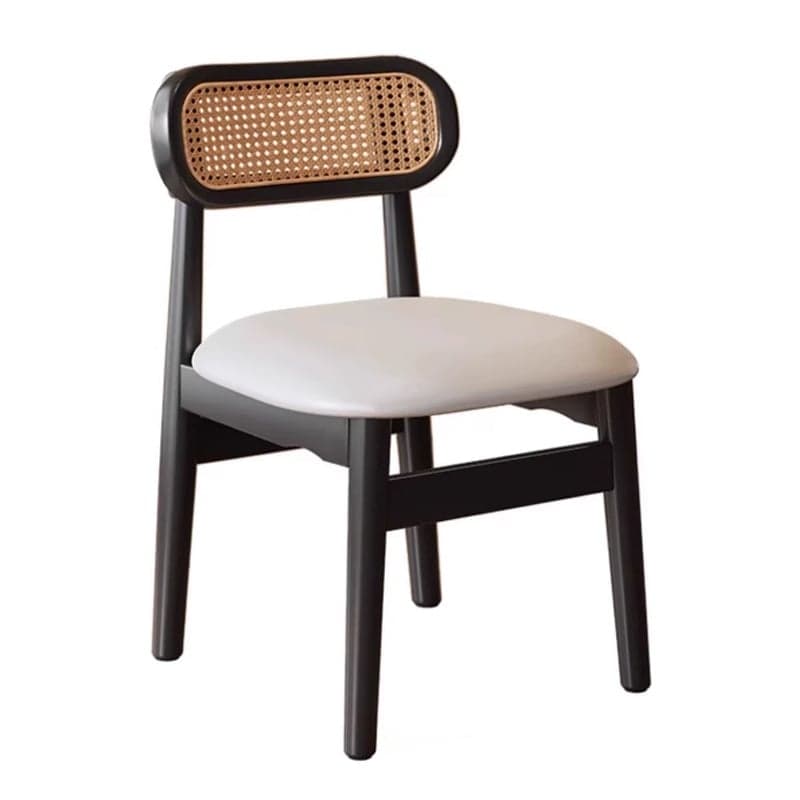 Simple Drawing Room Side Chair with Exposed Back, Upholstered Seat, and Wooden Legs thumbnail 9