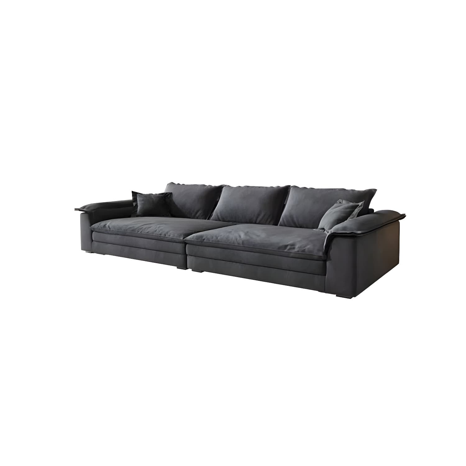 Grey Mid-Century Modern Sofa with Wood Frame and Tech Cloth Upholstery thumbnail 5