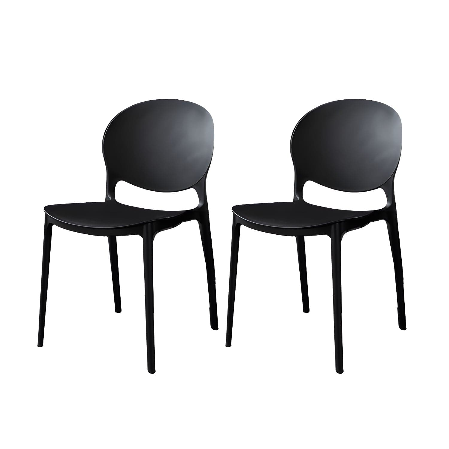Plastic Open Back Dining Chair Indoor-Outdoor Stackable Side Chair thumbnail 1
