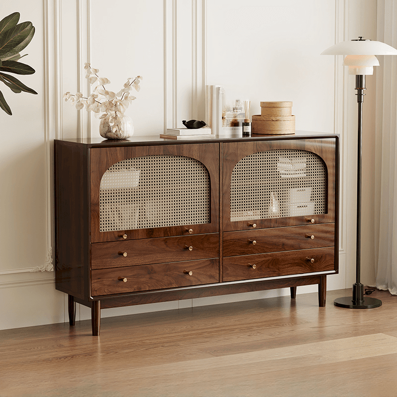 Independent Composite Wood Utility Storage Cabinet with Cabinet, Glass Door, Flexible Shelf, and Cabinet Knobs in Cocoa thumbnail 6