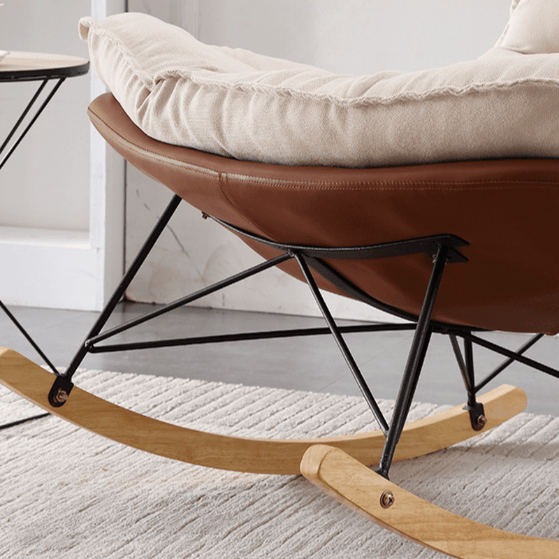Modish Upholstered Rocking Accent Chair thumbnail 12