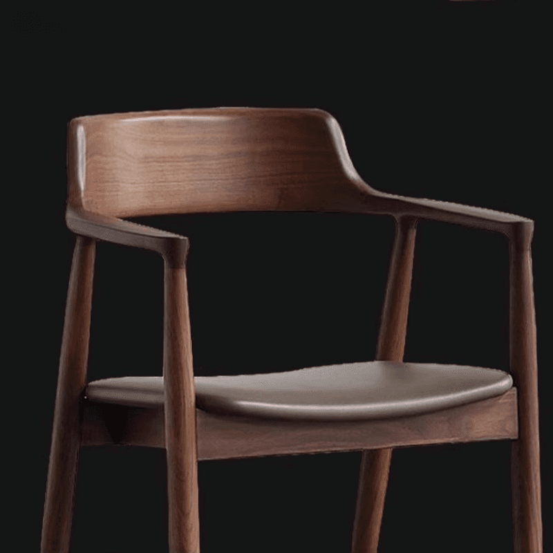 Casual Arm Chair with Uncovered Back, Upholstered, Walnut Timber Legs, Armrest, and Firm Stability thumbnail 10