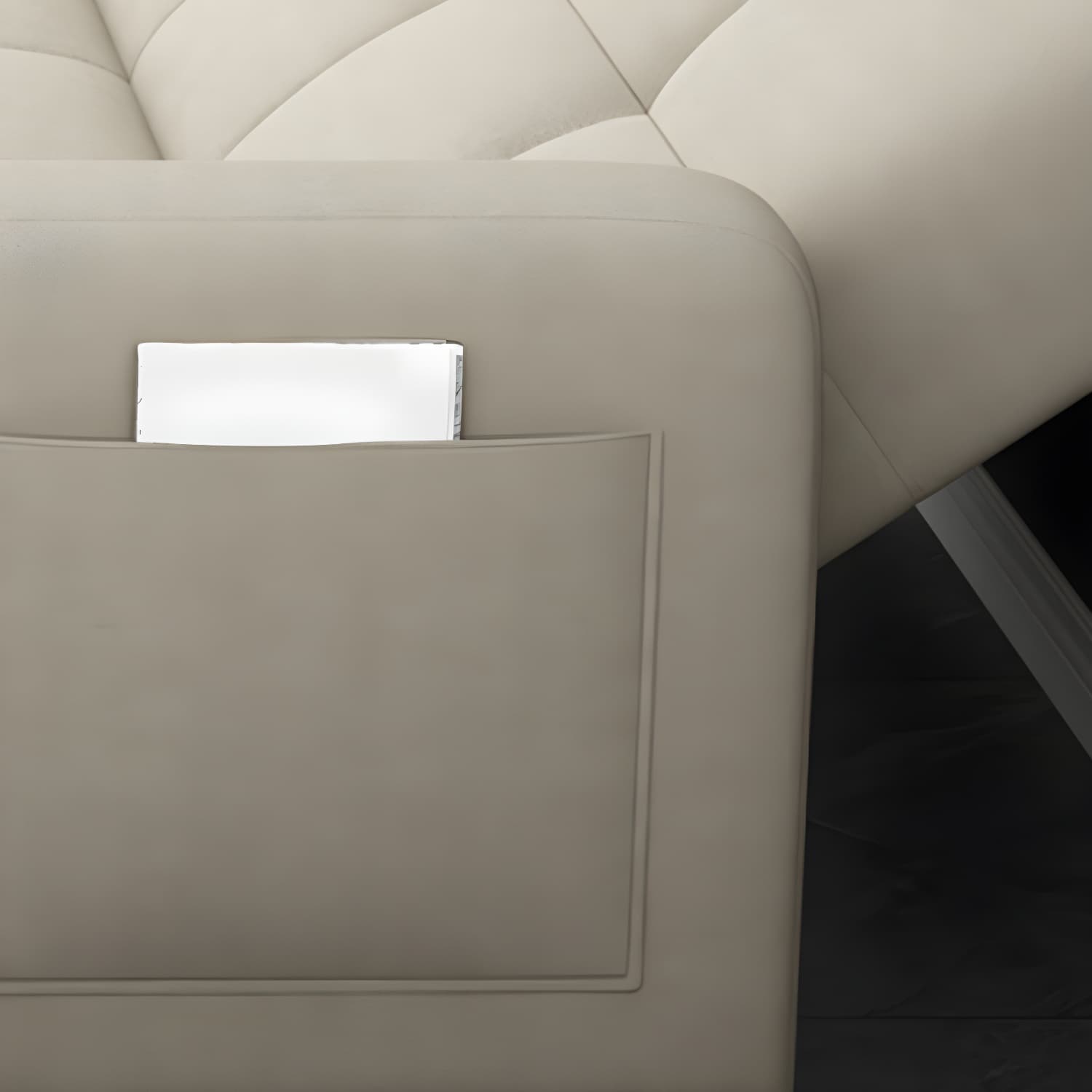 Square Arm Modern Storage Sofa with Biscuit Back Convertible Sofa for Living Room thumbnail 16