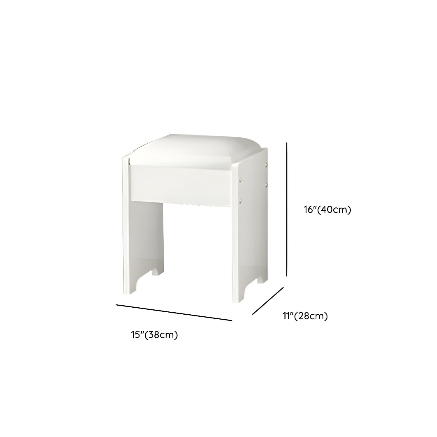 Modern 48'' White Wood Makeup Vanity & Stools with Drawers Self Close or Reserve Installation thumbnail 13