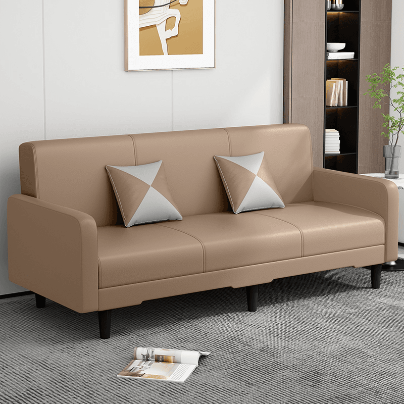 Convertible Sofa in Gray/Cerulean/Off-White with Armrest and 3 Pillows thumbnail 16