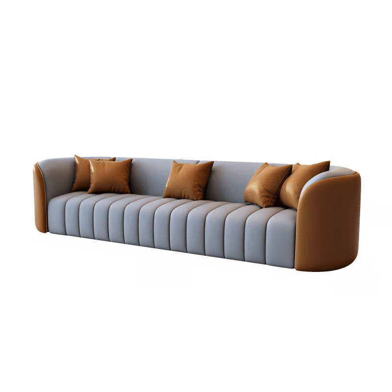 Trendy Grey/Ivory Solid Color 3-seater/for 2/1 Person Floor Sofa/Loveseat/Single Sofa with Tuxedo Arm for Sitting Room thumbnail 12
