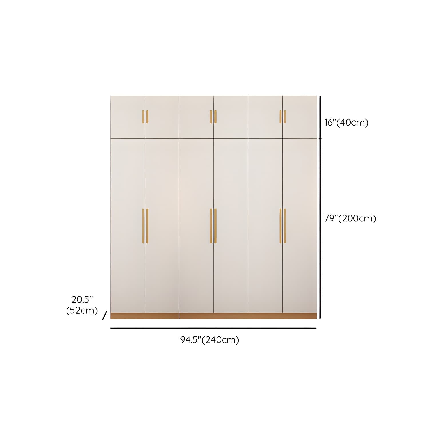 Contemporary Style Wardrobe Wooden Bedroom Closet with Hinged Door thumbnail 32