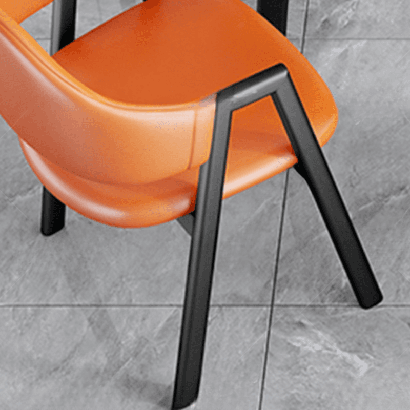 Dining Table Set with Rounded Shape and Padded Chair Back, Featuring Armrest and White Separable Table Top thumbnail 18