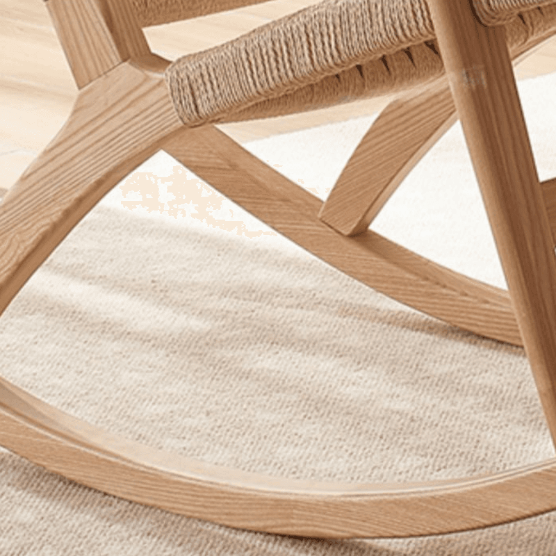 Asian Style Wicker Front Porch Rocking Chairs with Track Arm thumbnail 10