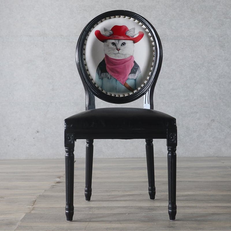 Victorian Style Side Chair with King Louis Back and Bordered Frame, Balanced Stability thumbnail 12