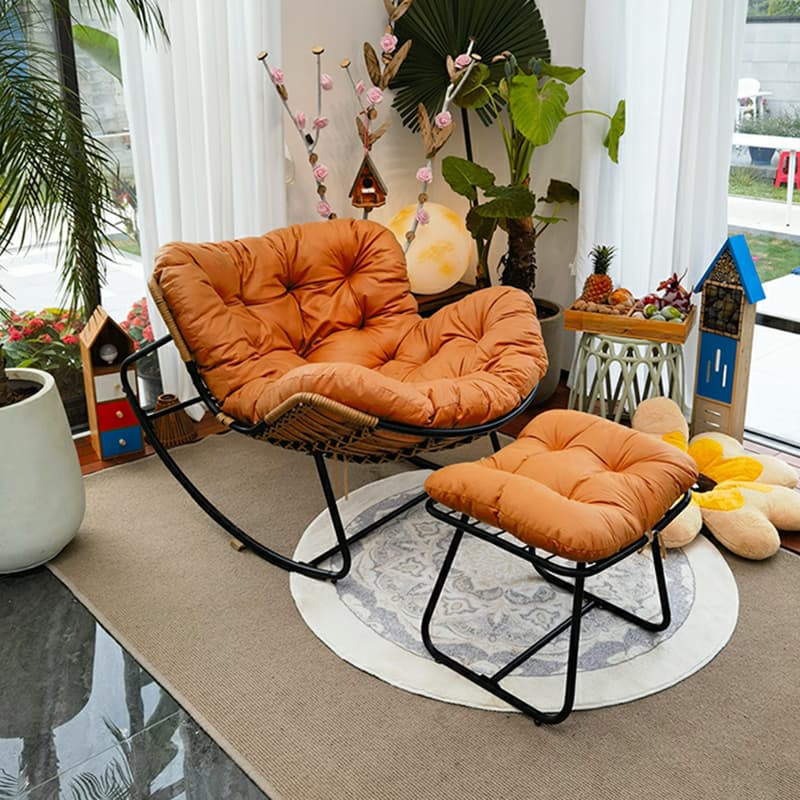 Ergonomic and Stationary Cotton Nursery Recliner with Back thumbnail 4