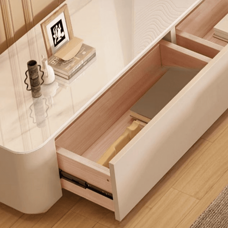 Modern Simple Style Glass TV Stand with 4-Drawer/3 Drawers thumbnail 10