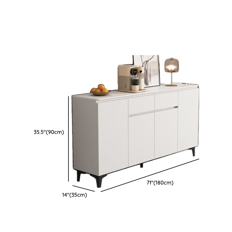 Modish Sideboard with 2 Drawers, 1 Shelf, Larder Storage, Sintered Stone Countertop, and 2/3 Doors thumbnail 27