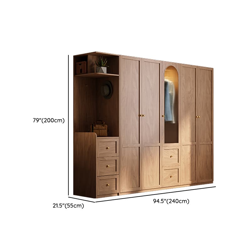 Trendy Unfinished Color Engineered Wood Unattached Armoire Cabinet thumbnail 19